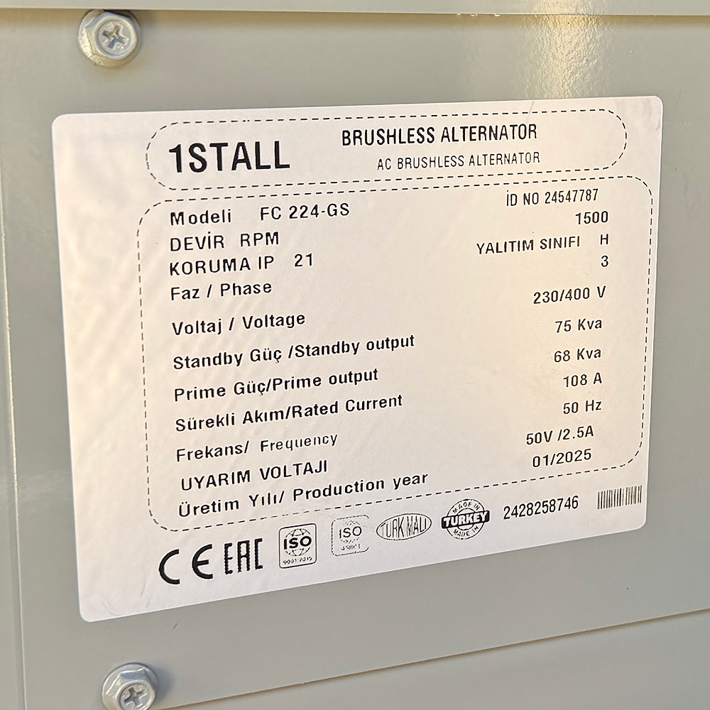 Дизельний генератор OYAL OYY-75 YANG DONG Y4EZLD 75KVA / 60KW