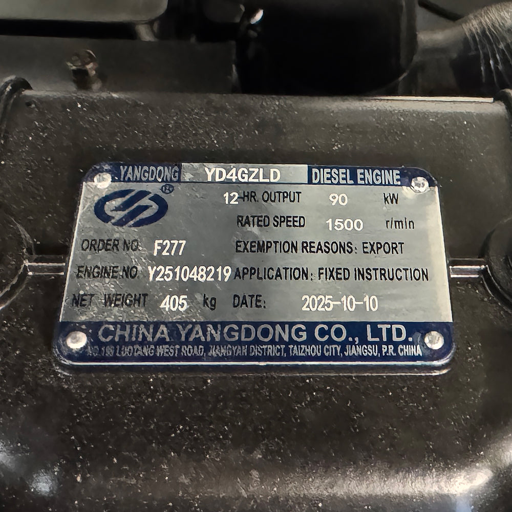 Дизельний генератор OYAL OYY-110 YANG DONG Y4110ZLD 110 кВА / 88KW