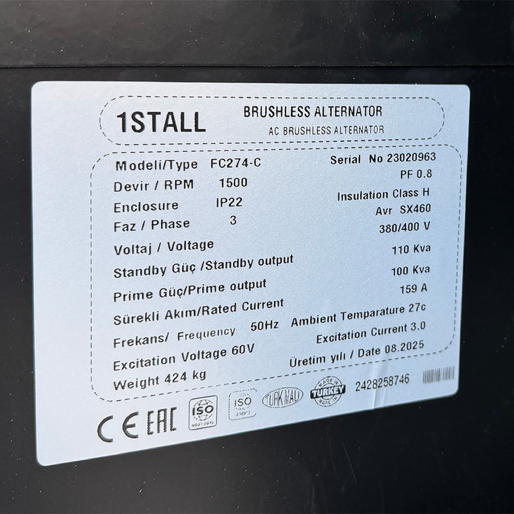 Дизельний генератор OYAL OYY-125 YANG DONG YD4GZLD 125KVA / 100KW