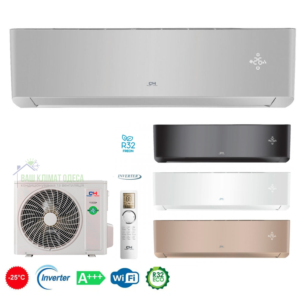 Кондиціонер Cooper&Hunter серія SUPREME Continental (SILVER) Inverter CH-S09FTXAL2-SC