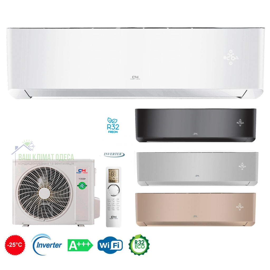 Кондиціонер Cooper&Hunter серія SUPREME Continental (WHITE) Inverter CH-S24FTXAL2-WP