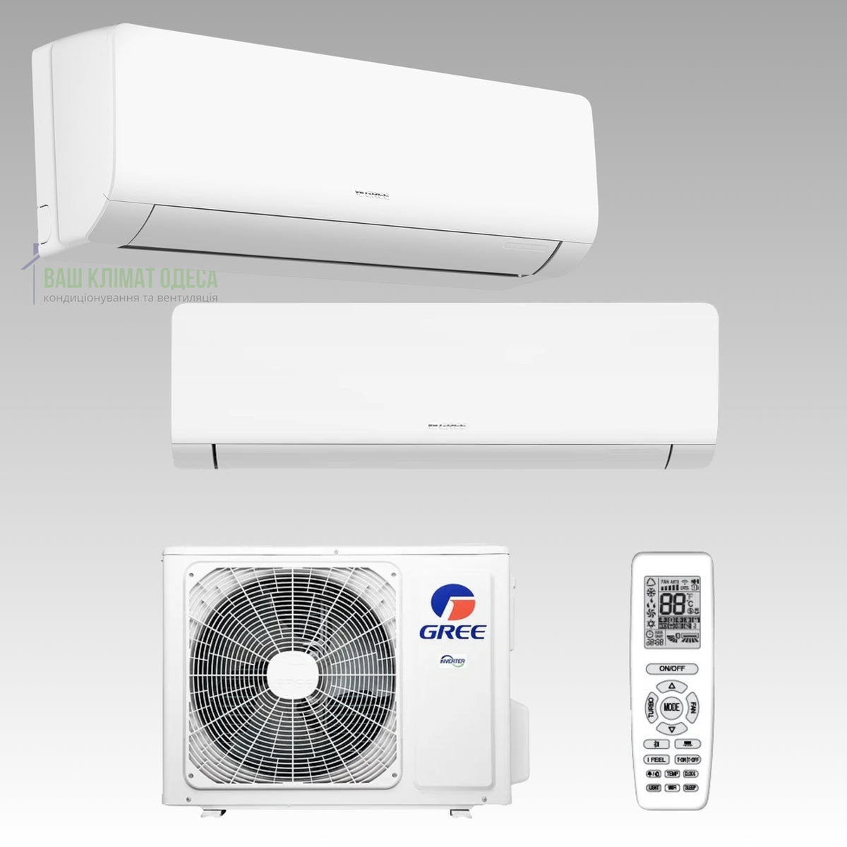 Кондиціонер GREE Cosmo R-32 GWH24AWEXF-K6DNA1A/I DC  Inverter