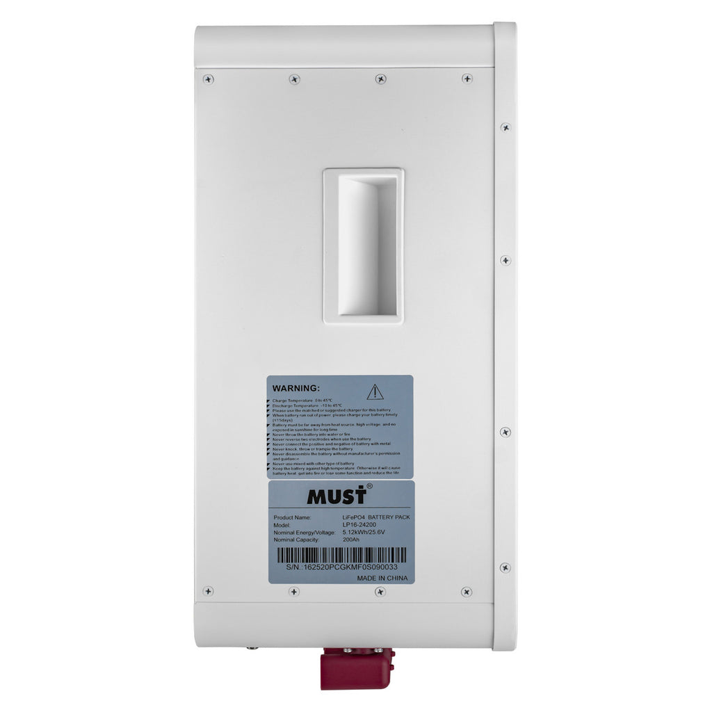 Акумулятор MUST LP16-24200, 25.6V 200Ah, 45 кг, LiFePO4