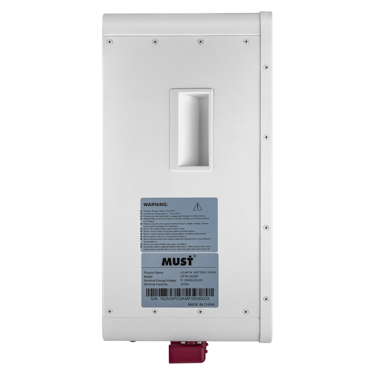 Акумулятор MUST LP16-24200, 25.6V 200Ah, 45 кг, LiFePO4