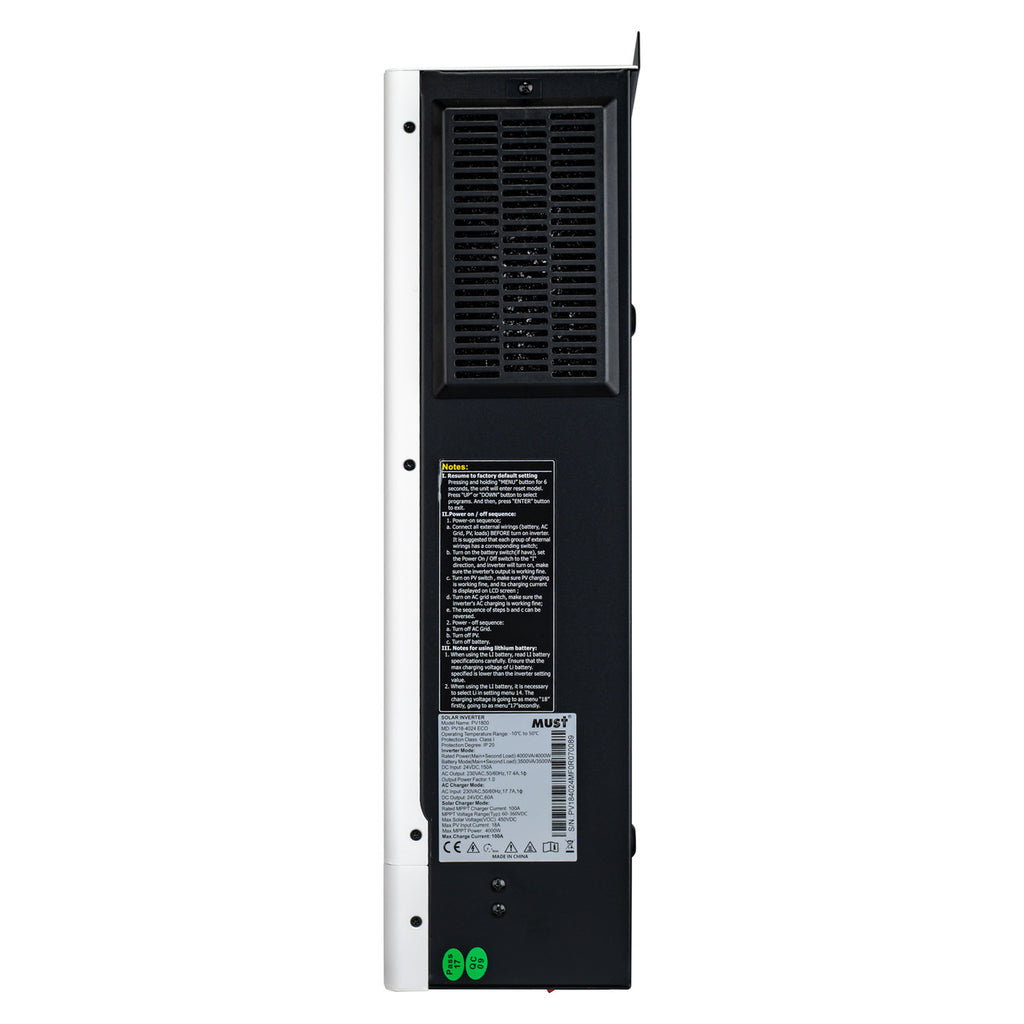 Гібридний інвертор Must PV18-4024ECO 4 кВт, 24V