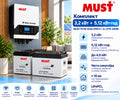 Комплект резервного живлення інвертор MUST PV18-3224 VPM II 3,2 кВт + 2× LP15-24100 5,12 кВт·год