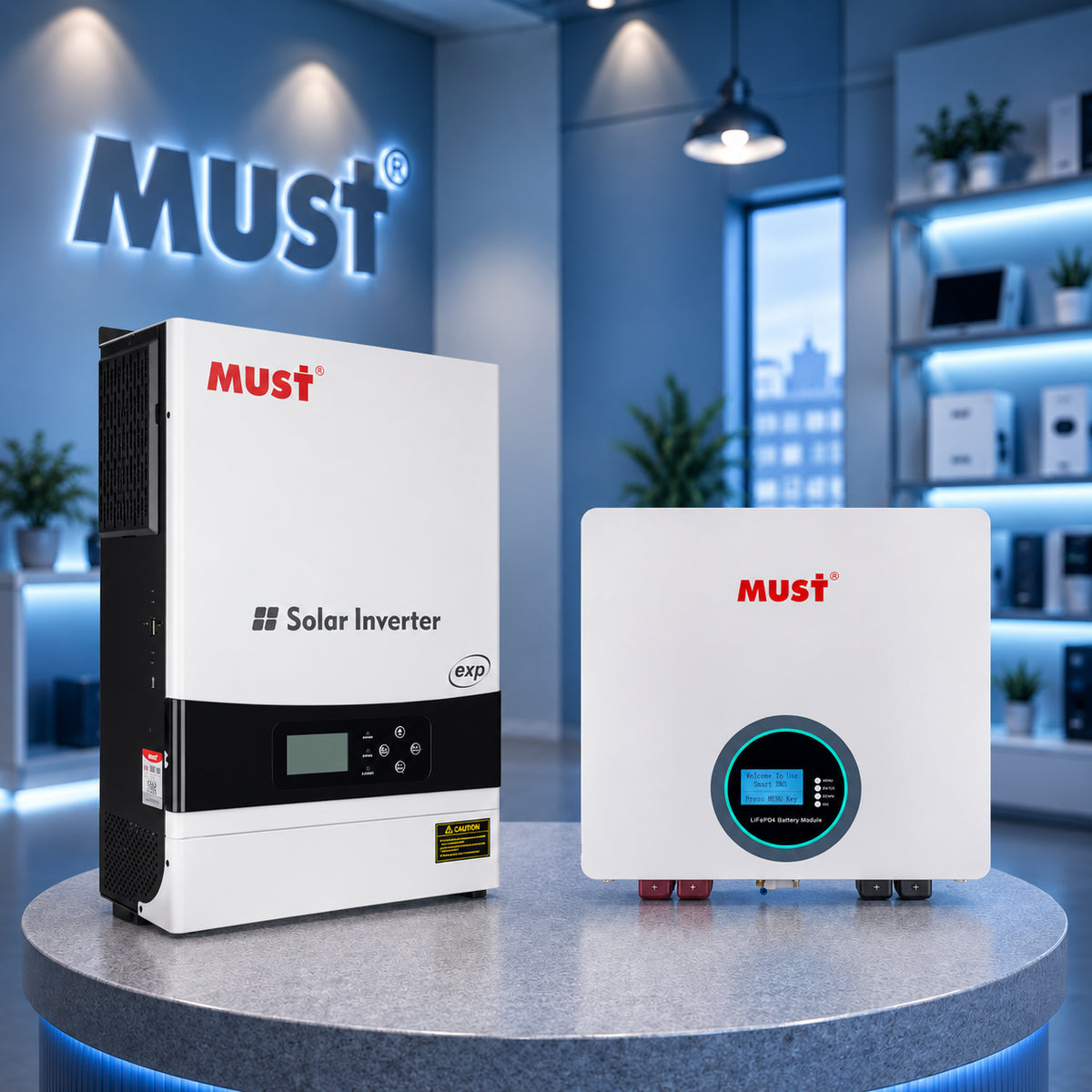 Комплект MUST PV19-6048EXP 6 кВт 48 В + MUST LP1600-48100 5,12 кВт·год