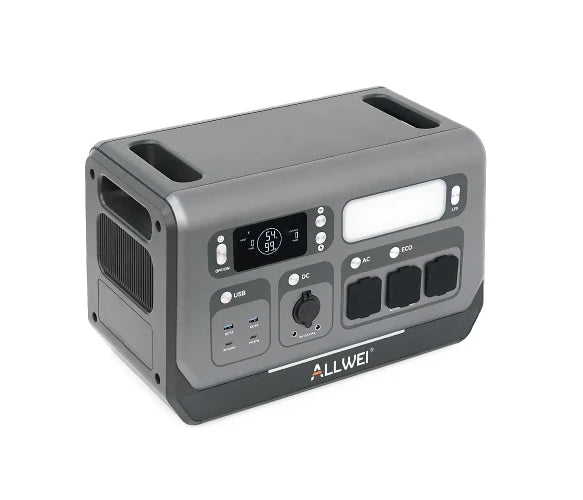 Портативна зарядна станція ALLWEI SGR-PPS2400-2PRO + батарея 2400W/4096Wh LiFePO4, пік 4800W, MPPT 500W, UPS, Wi-Fi